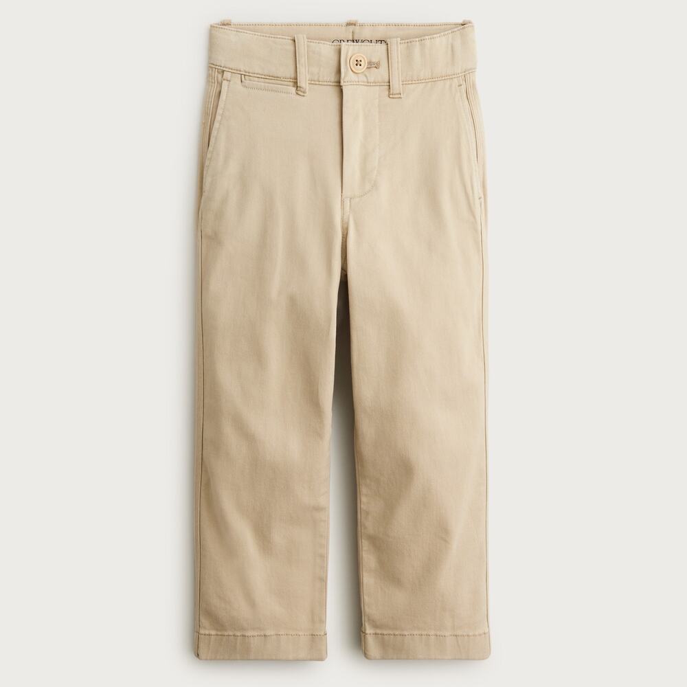 NWT J.Crew Crewcuts Kids' Classic-Fit Stretch Chino Pant Light Khaki Size 7